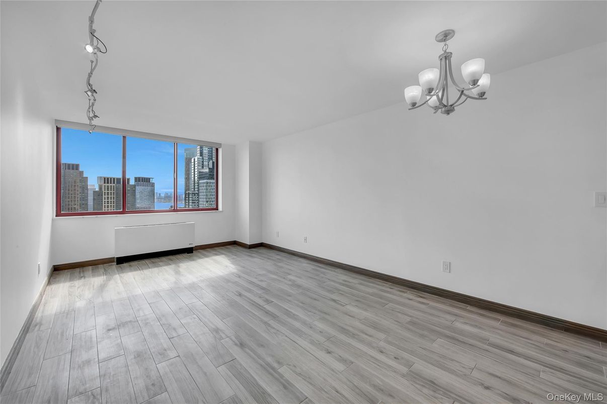 Chandelier, Empty room, Interior, Wood Texture Flooring
