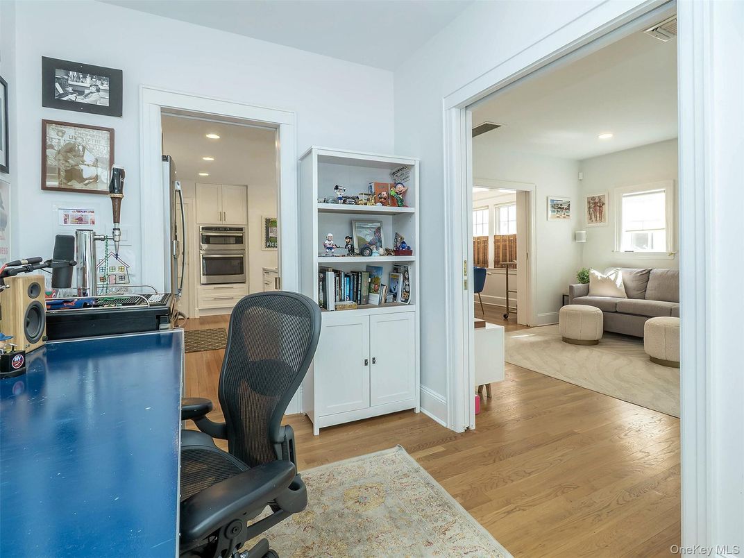 Interior, Kitchen, Living room, Recessed Lighting, Stainless Steel Appliances, Wood Texture Flooring