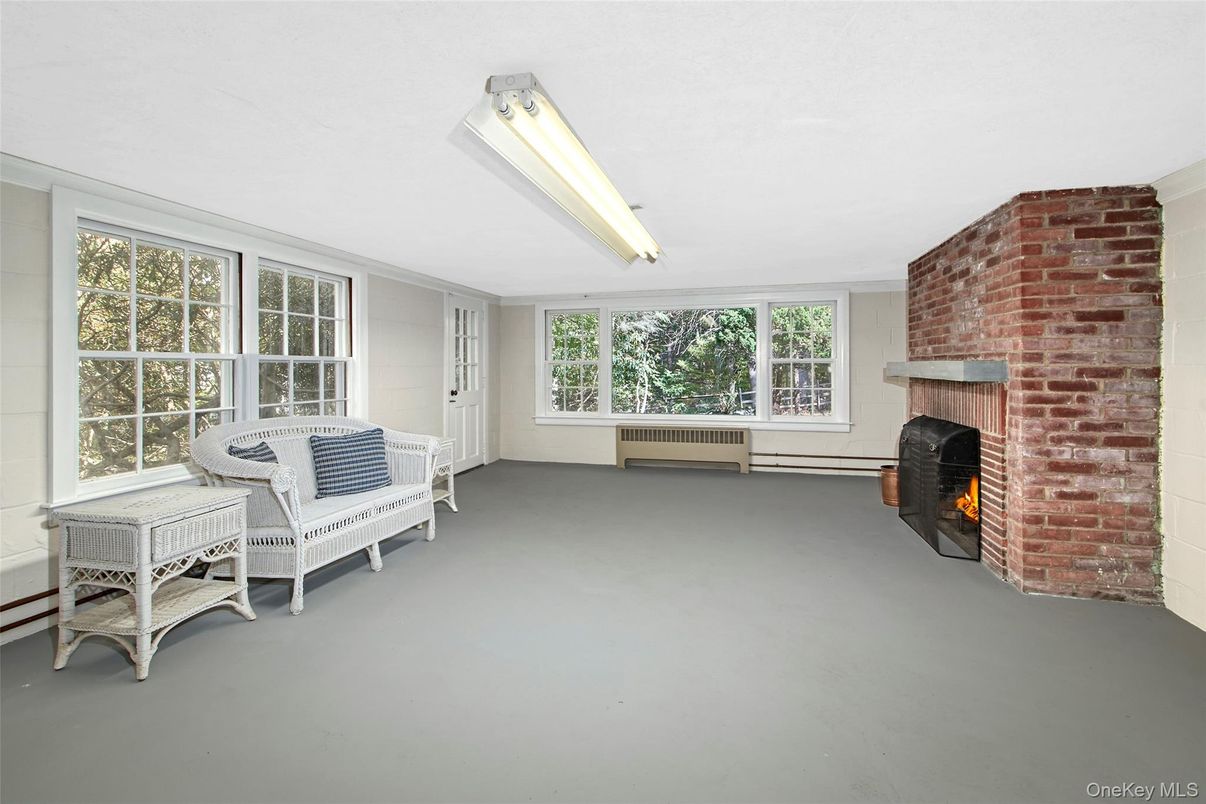 Fireplace, Interior, Stone Walls