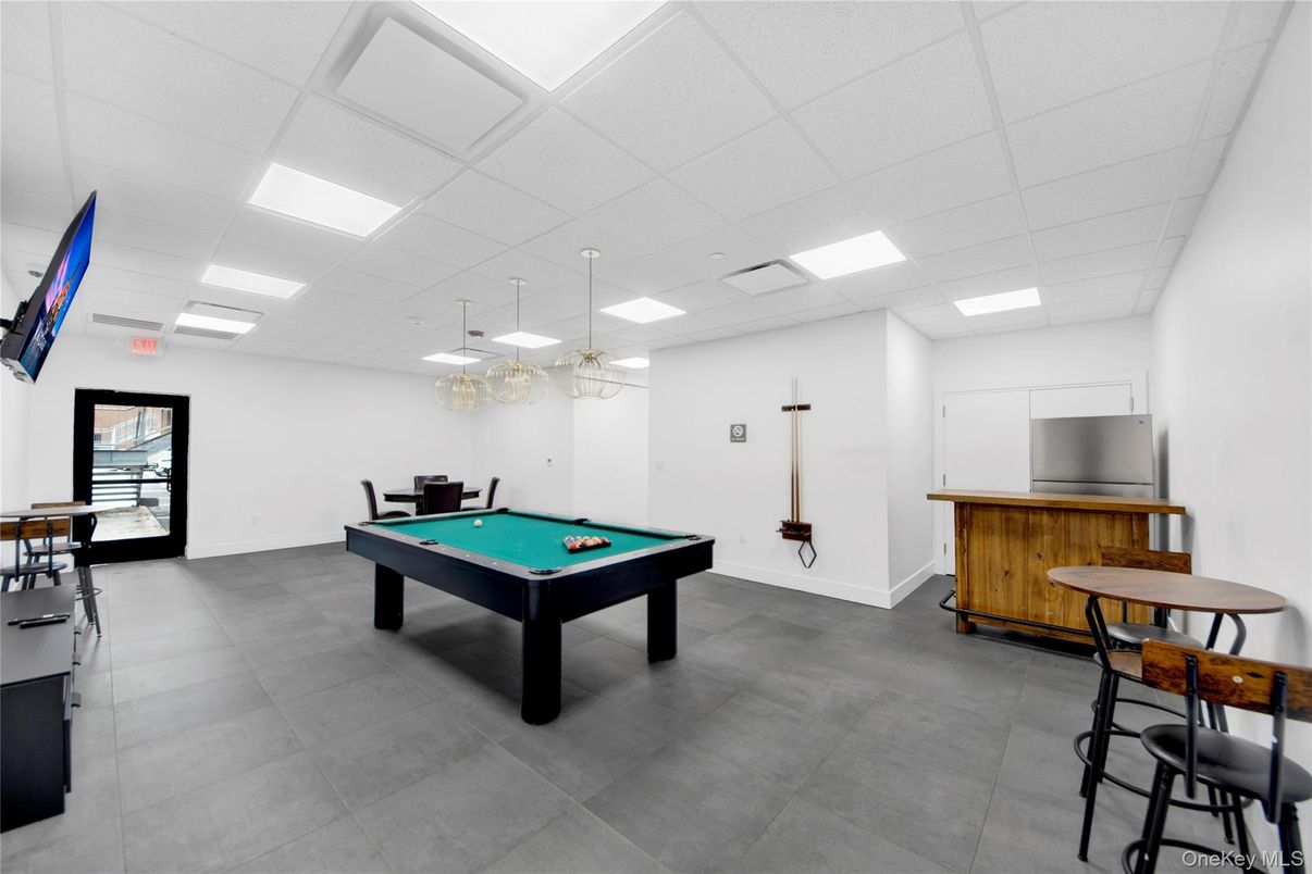 Billiard Table, Game Room, Interior, Pendant Lights, Recessed Lighting