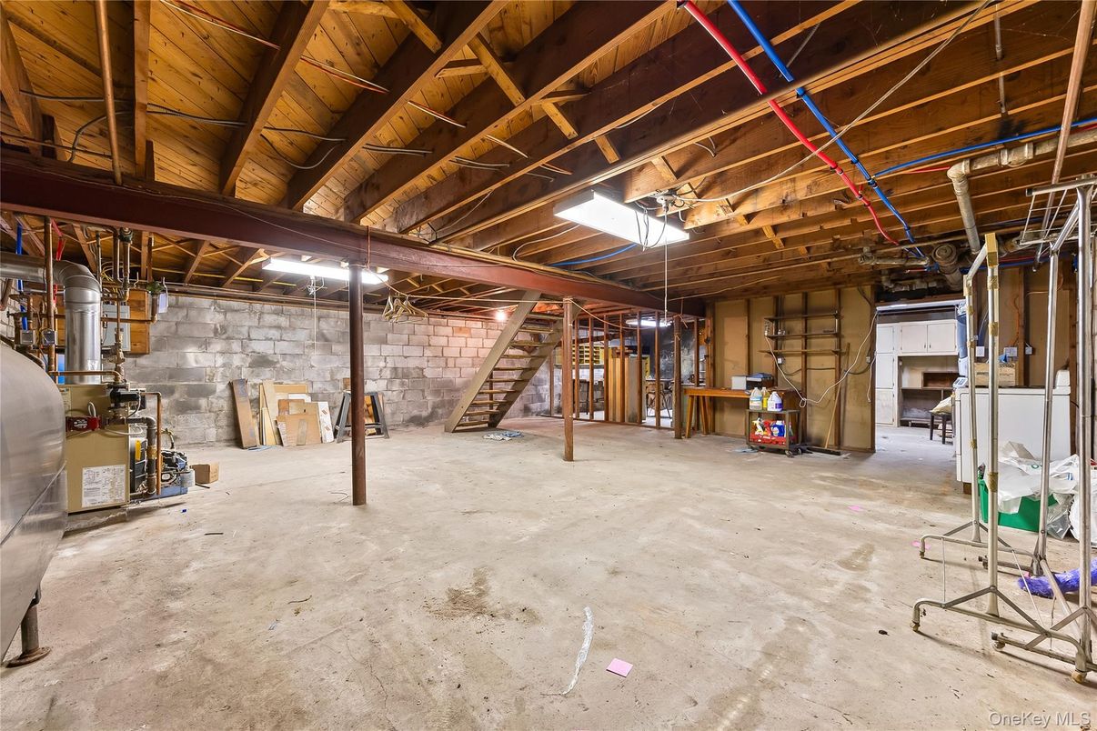 Interior, Stone Walls, Wooden Beams
