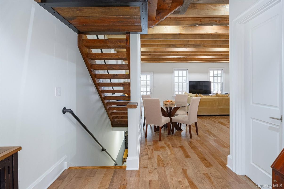 Dining room, Interior, Wooden Beams, Wood Texture Flooring