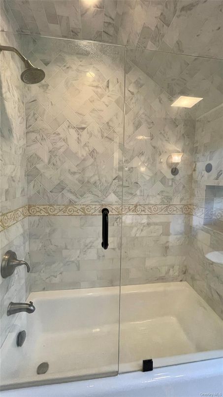 Bathroom, Glass Shower, Interior, Marble Walls