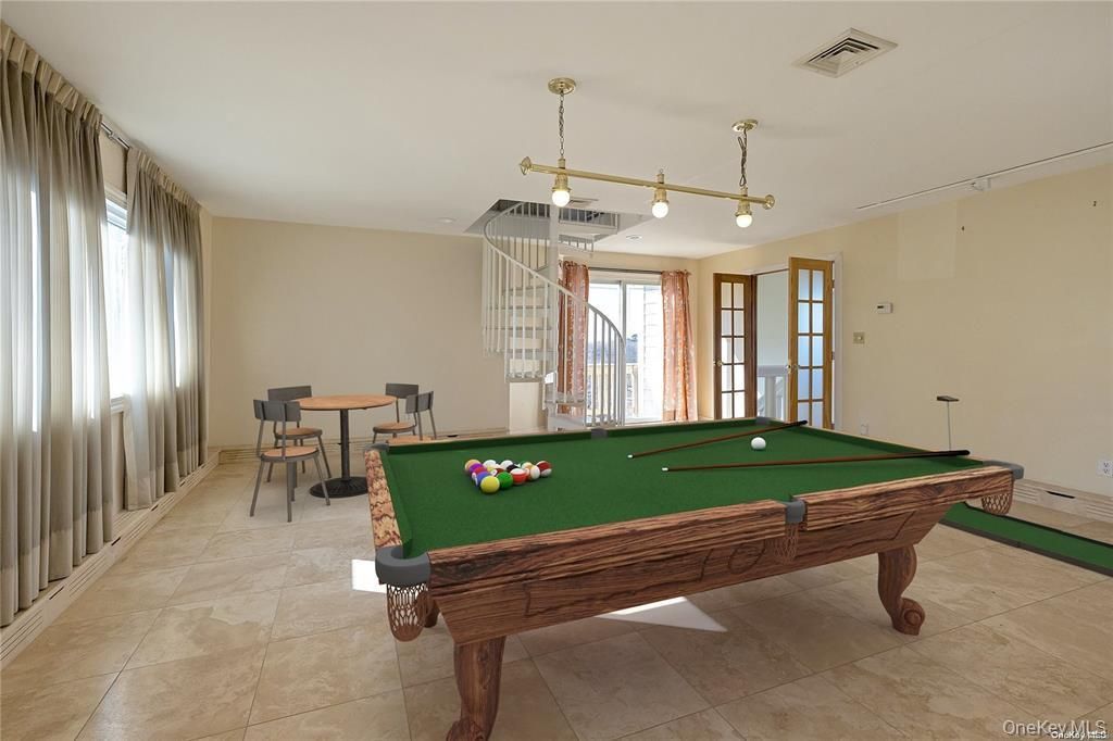 Billiard Table, Game Room, Interior, Pendant Lights