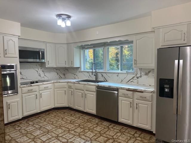 Interior, Kitchen, Marble Walls, Stainless Steel Appliances