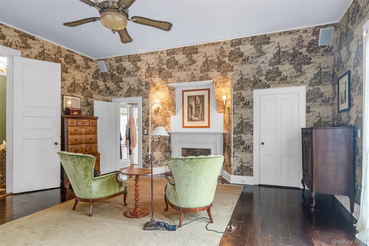 Fireplace, Interior, Wood Texture Flooring