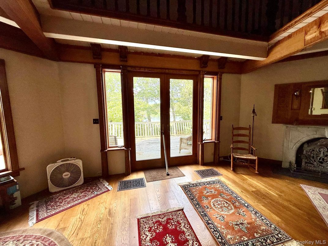 Fireplace, Interior, Wood Texture Flooring