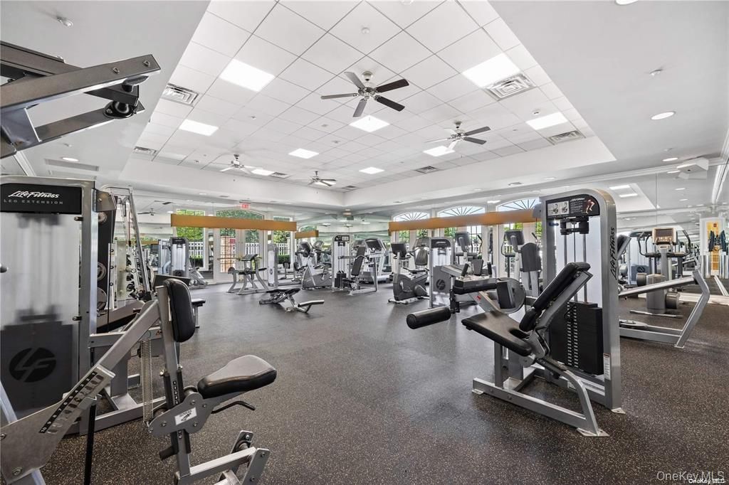Fitness Equipment, Gym, Interior, Recessed Lighting