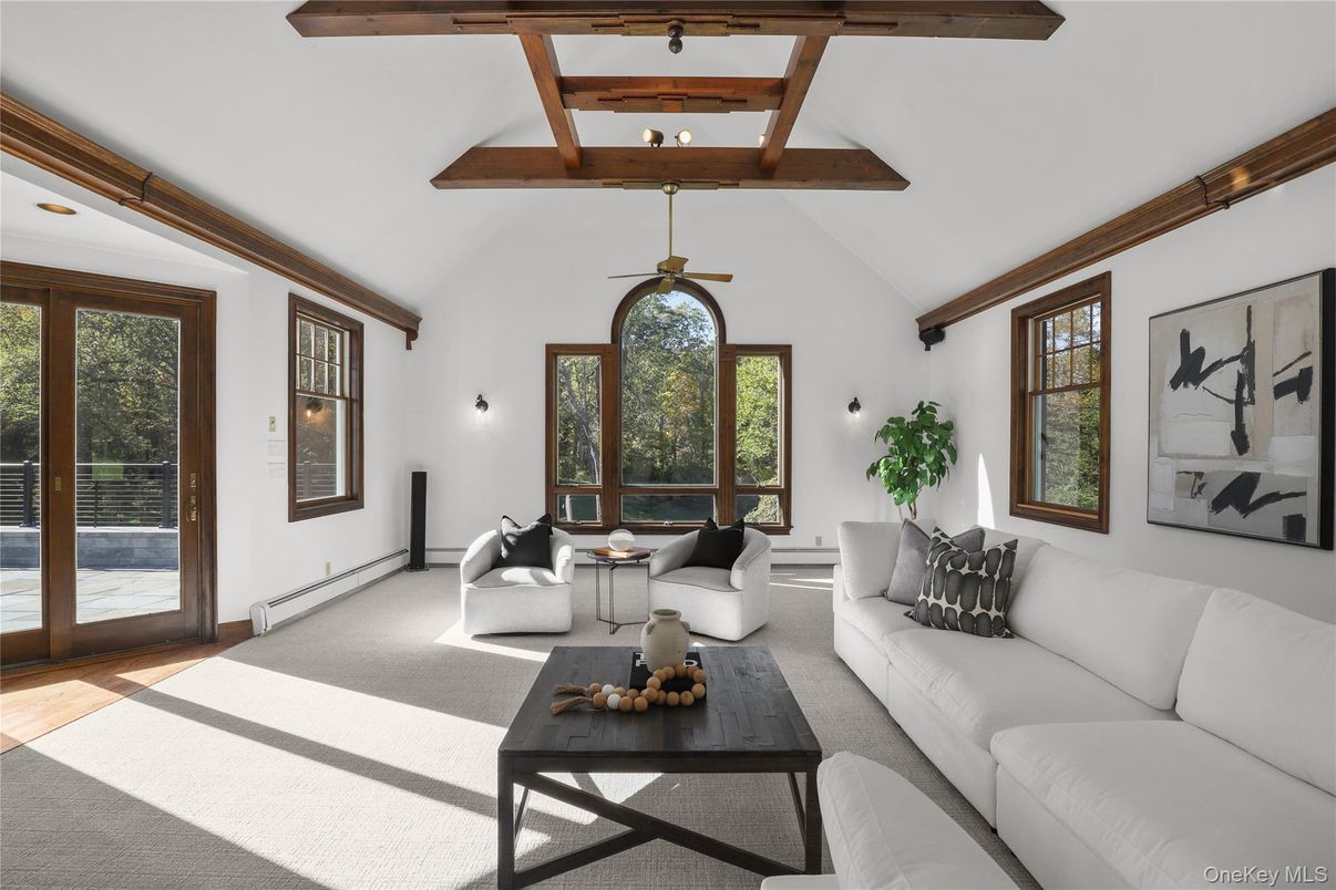 Interior, Living room, Wooden Beams