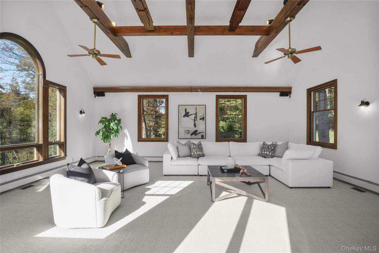 Interior, Living room, Wooden Beams