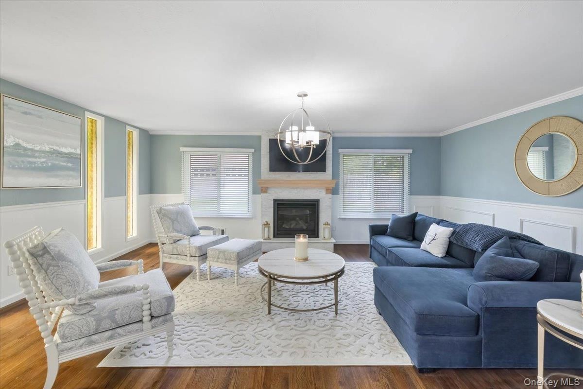 Chandelier, Fireplace, Interior, Living room, Wood Texture Flooring