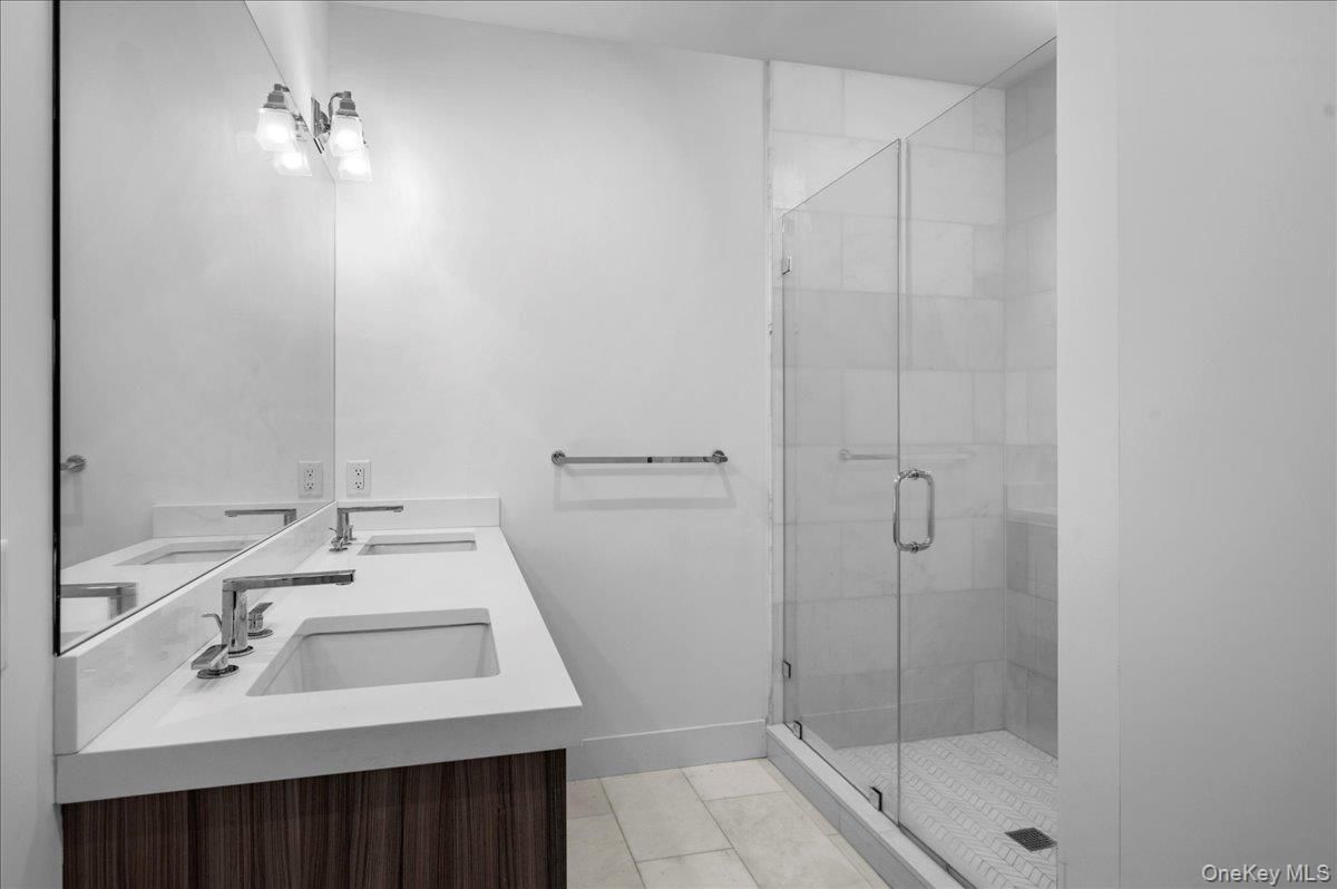 Bathroom, Dual Sink Vanities, Glass Shower, Interior