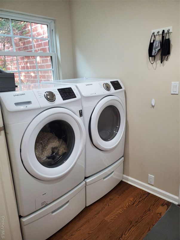 Interior, Washer, Wood Texture Flooring