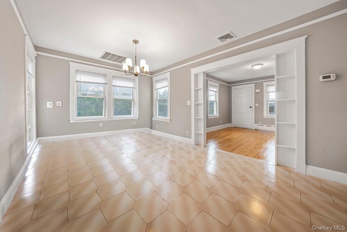 Chandelier, Empty room, Interior, Wood Texture Flooring
