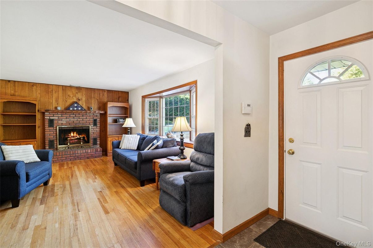 Fireplace, Interior, Living room, Wood Texture Flooring, Wooden Walls