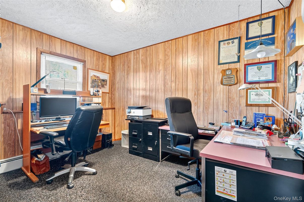 Home Office, Interior, Wooden Walls