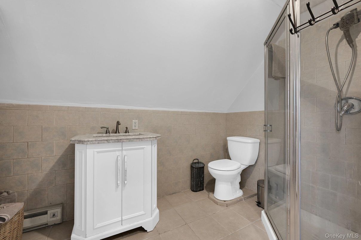 Bathroom, Glass Shower, Interior, Stone Walls