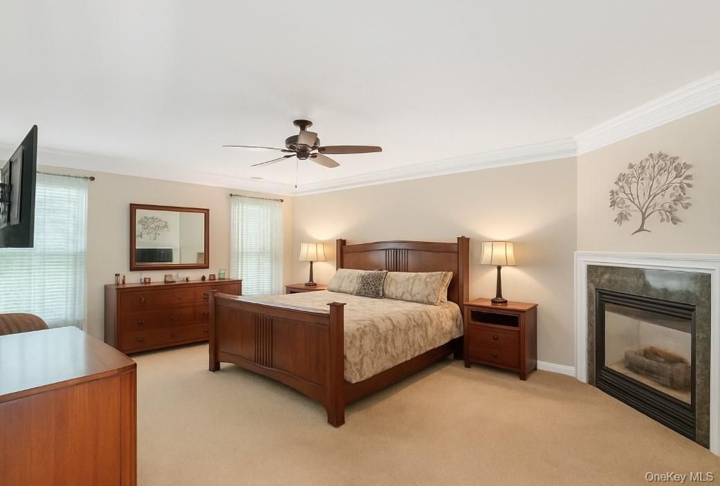 Bedroom, Fireplace, Interior