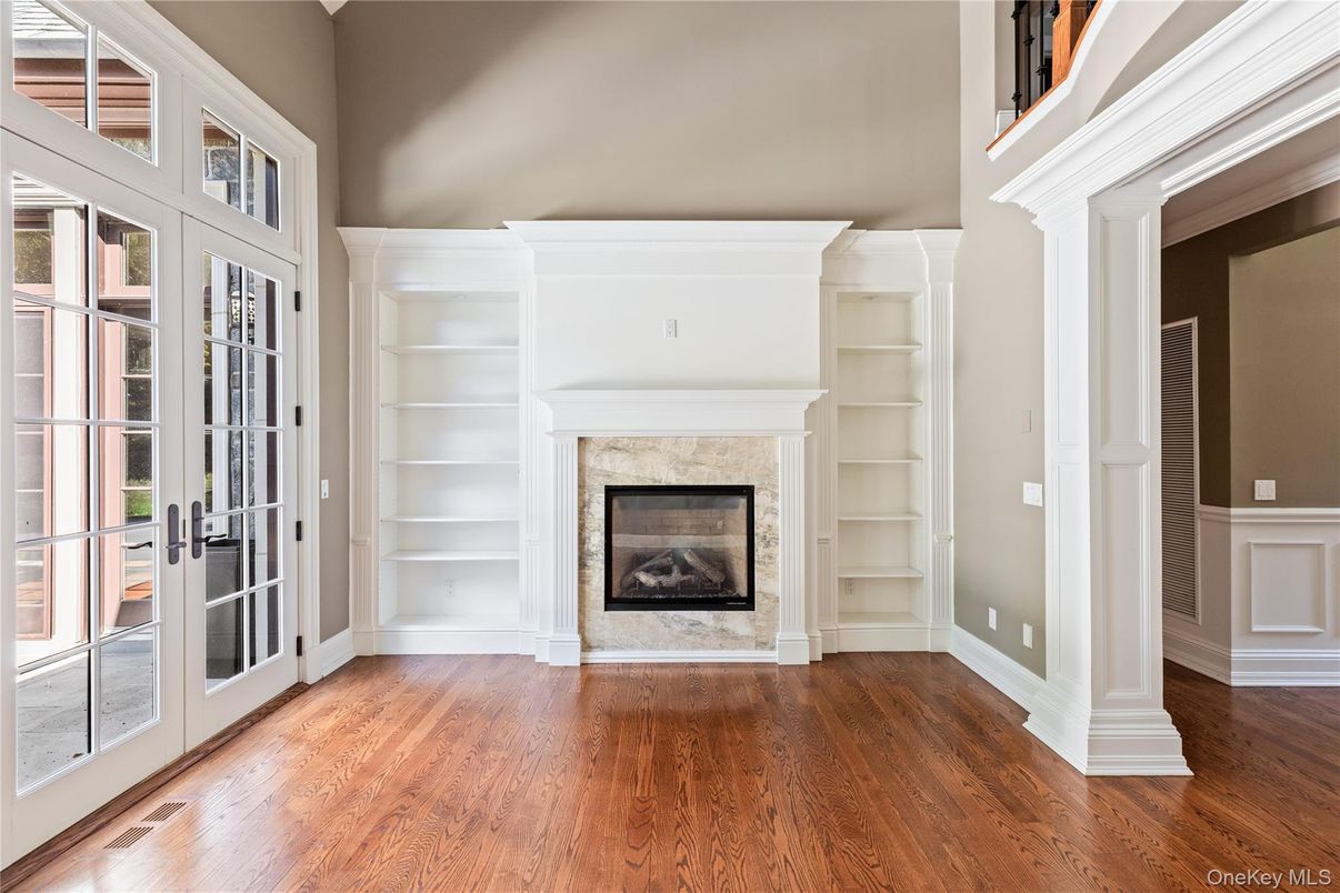 Fireplace, Interior, Wood Texture Flooring