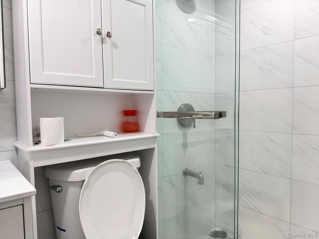 Bathroom, Glass Shower, Interior, Marble Walls
