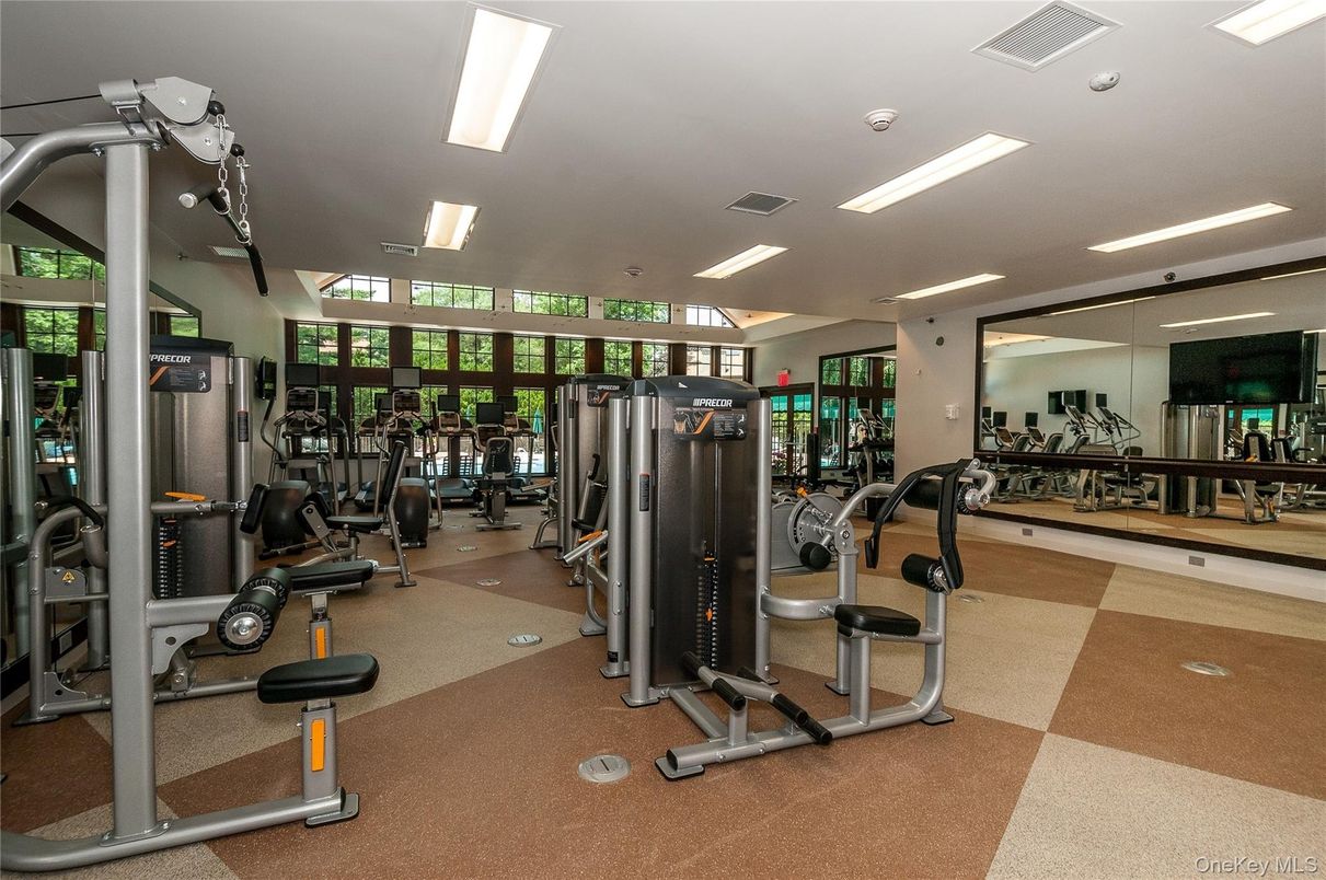 Fitness Equipment, Gym, Interior, Recessed Lighting