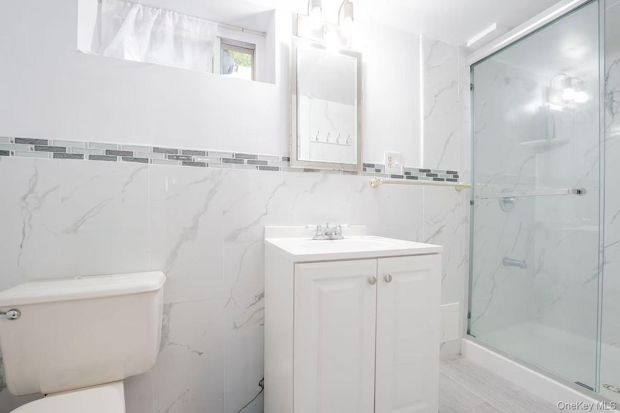 Bathroom, Glass Shower, Interior, Marble Walls