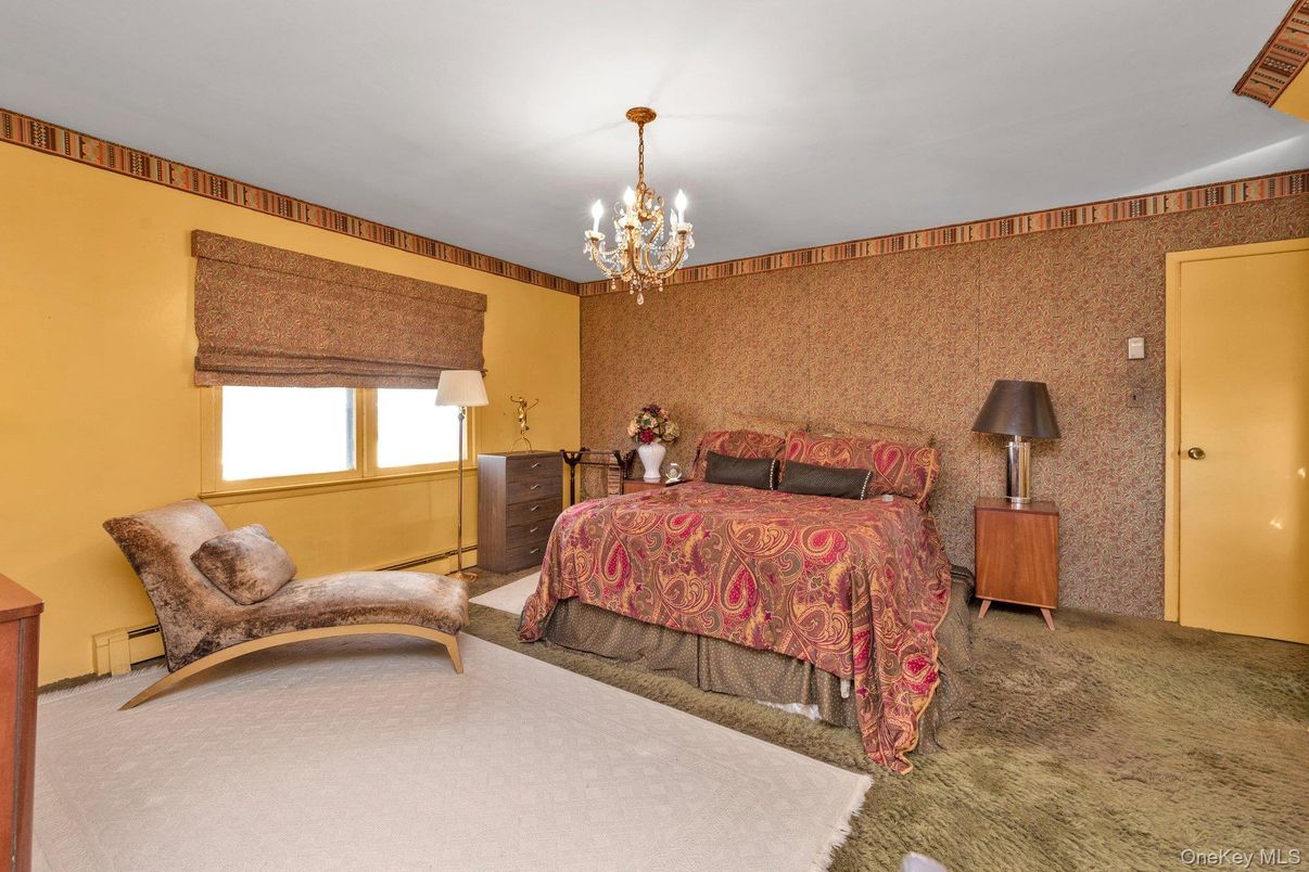 Bedroom, Chandelier, Interior