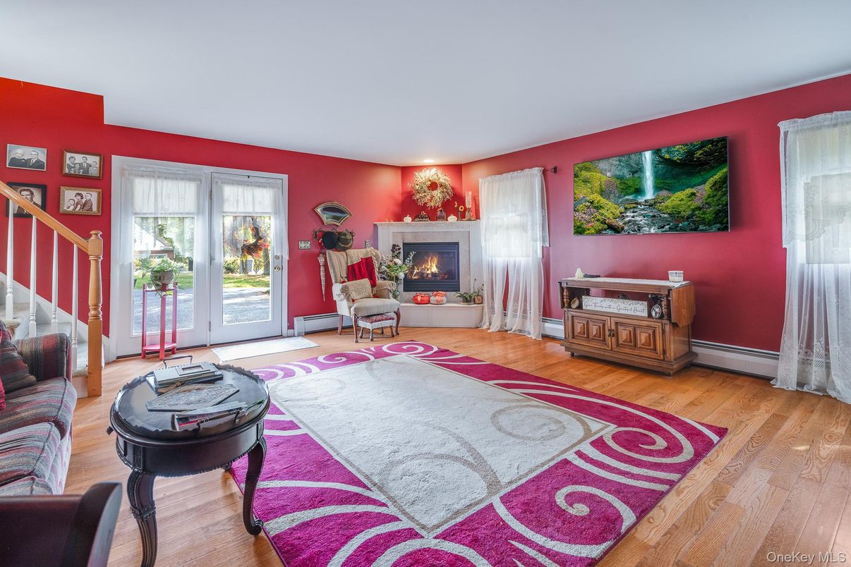 Fireplace, Interior, Wood Texture Flooring