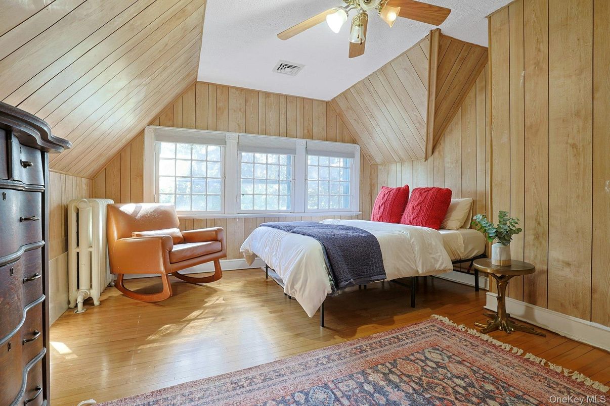 Bedroom, Interior, Wood Texture Flooring, Wooden Walls