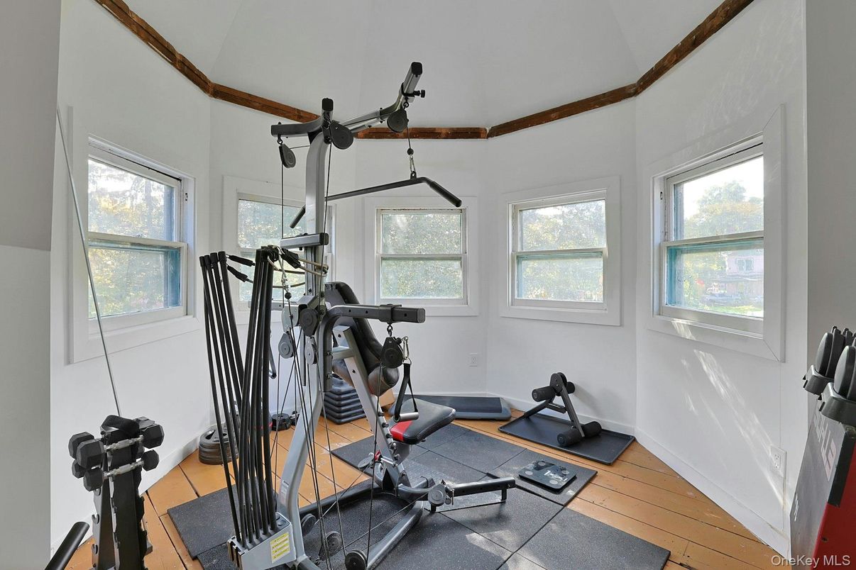 Fitness Equipment, Interior, Wood Texture Flooring