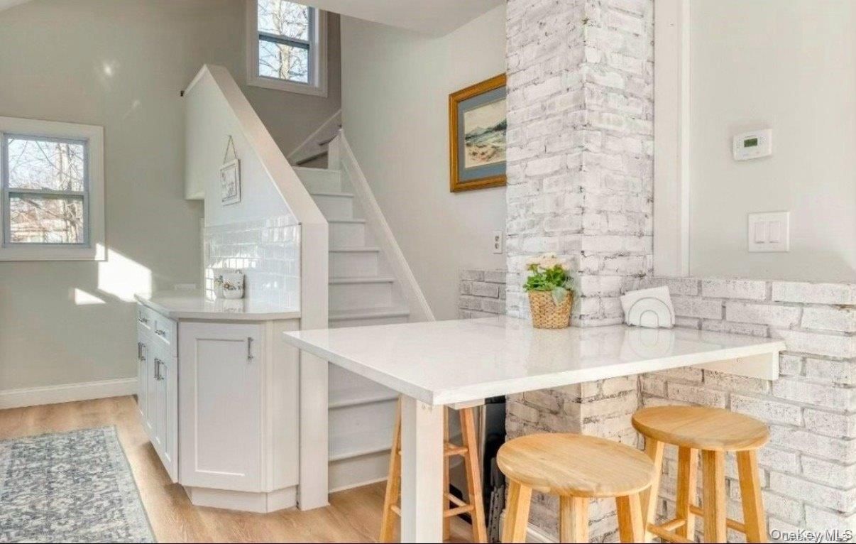 Interior, Stone Walls, Wood Texture Flooring