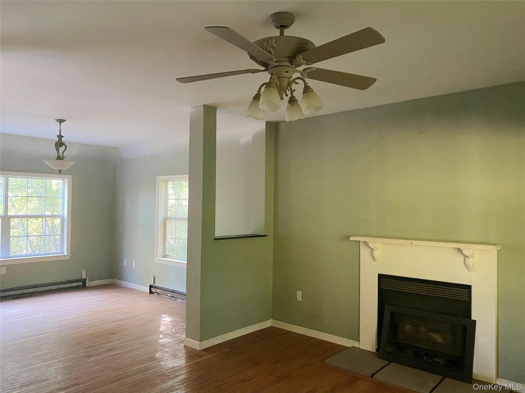 Empty room, Fireplace, Interior, Wood Texture Flooring