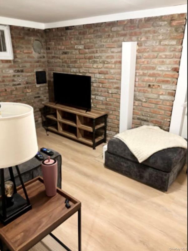 Interior, Stone Walls, Wood Texture Flooring