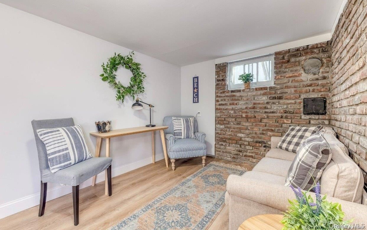 Interior, Stone Walls, Wood Texture Flooring