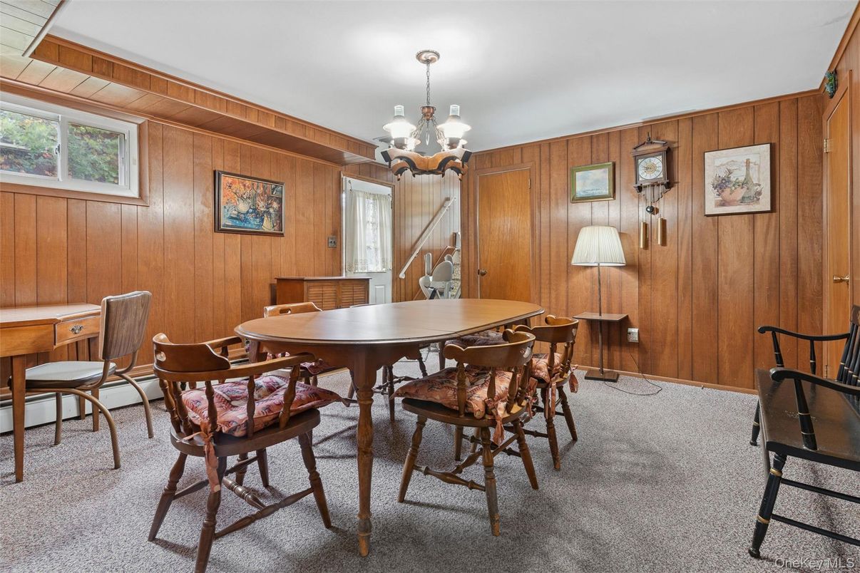 Chandelier, Dining room, Interior, Wooden Walls