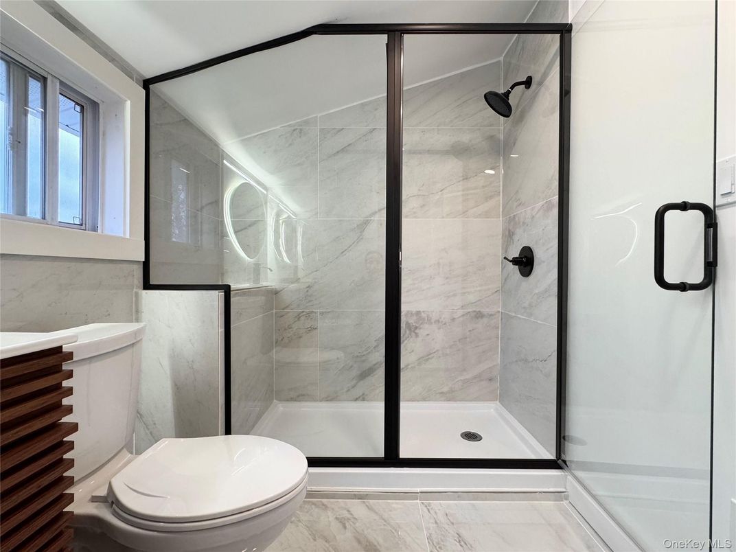 Bathroom, Glass Shower, Interior, Marble, Marble Walls