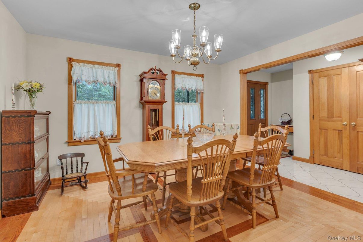 Chandelier, Dining room, Interior, Marble, Wood Texture Flooring