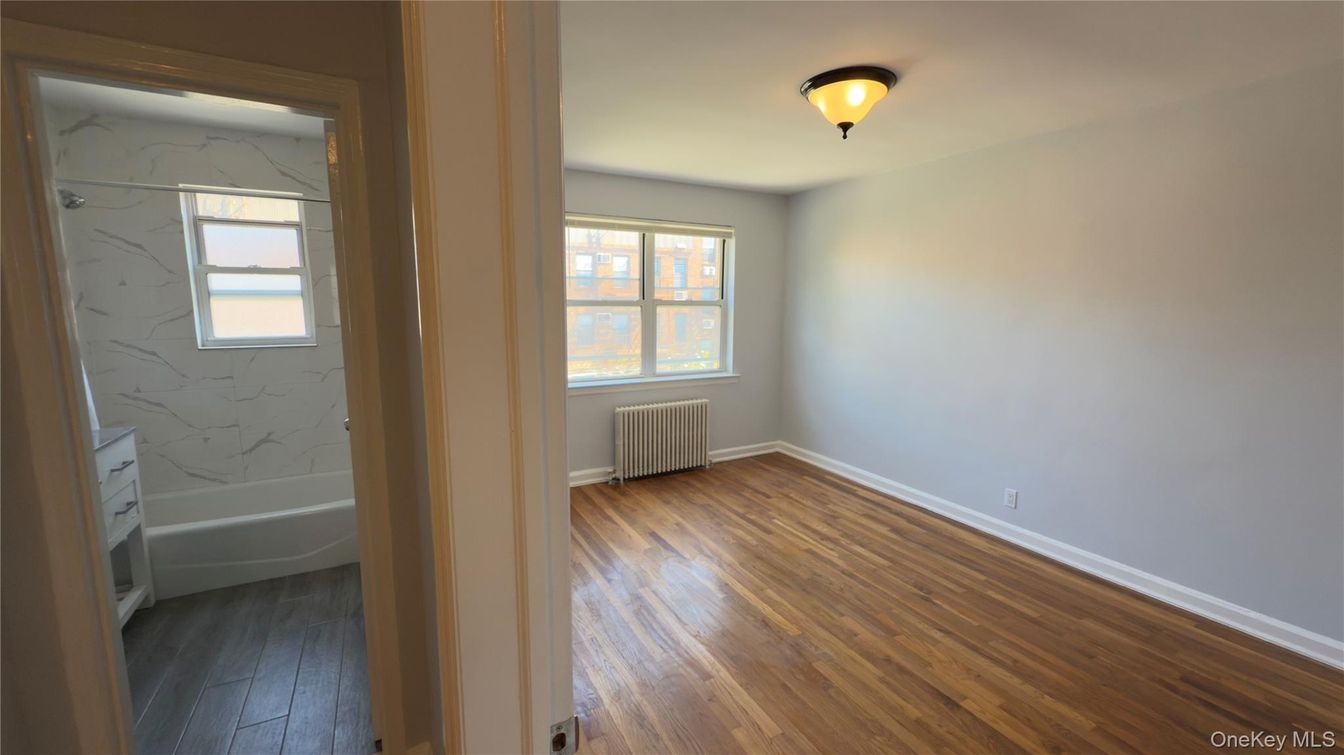 Bathroom, Empty room, Interior, Marble Walls, Wood Texture Flooring
