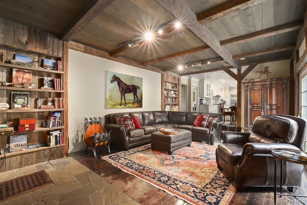 Interior, Living room, Recessed Lighting, Wooden Beams, Wooden Ceilings, Wood Texture Flooring