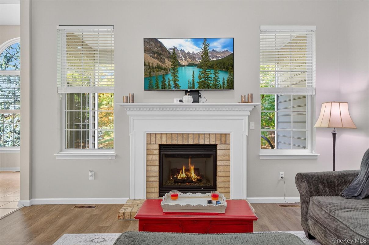 Fireplace, Interior, Wood Texture Flooring