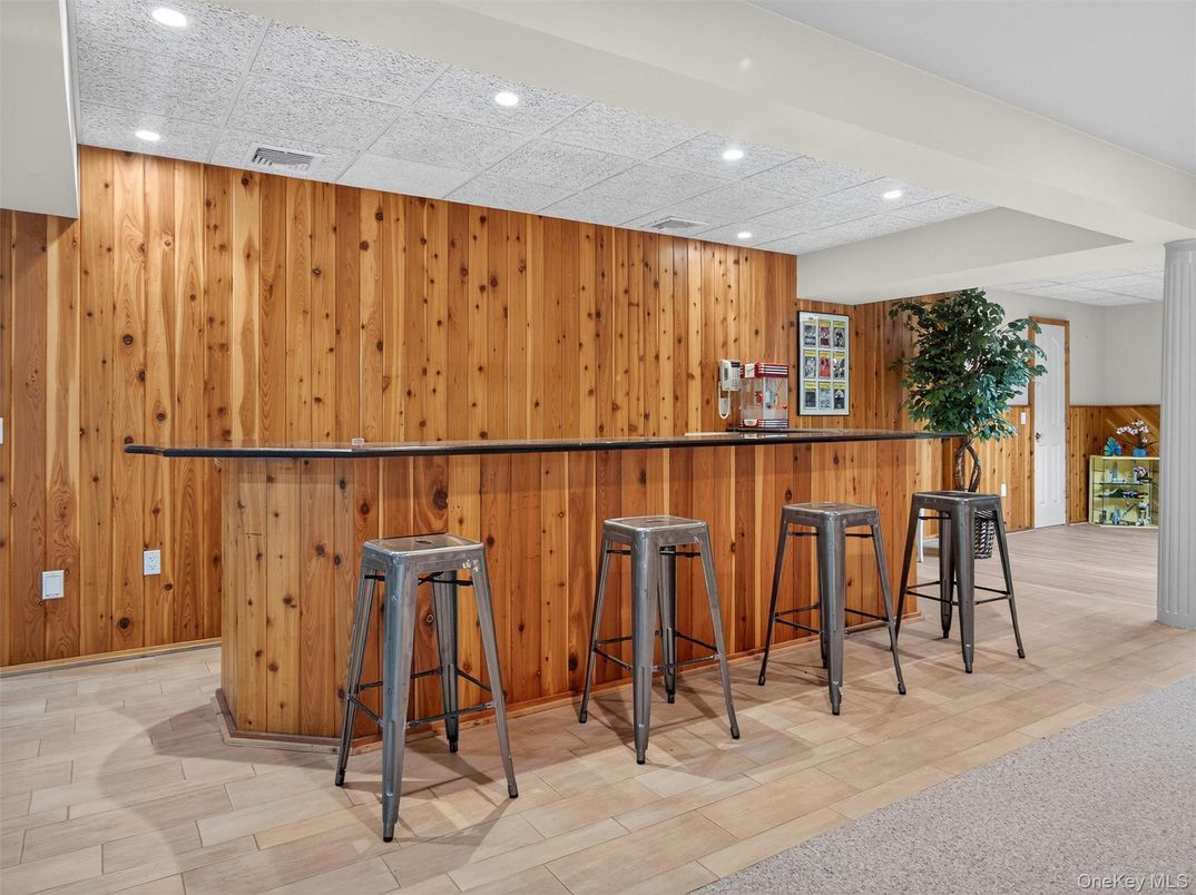 Interior, Recessed Lighting, Wood Texture Flooring, Wooden Walls
