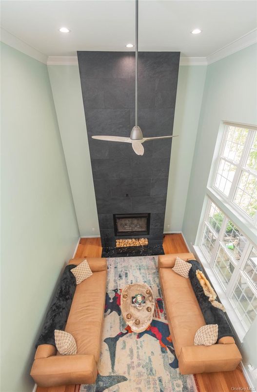 Fireplace, Interior, Living room, Recessed Lighting