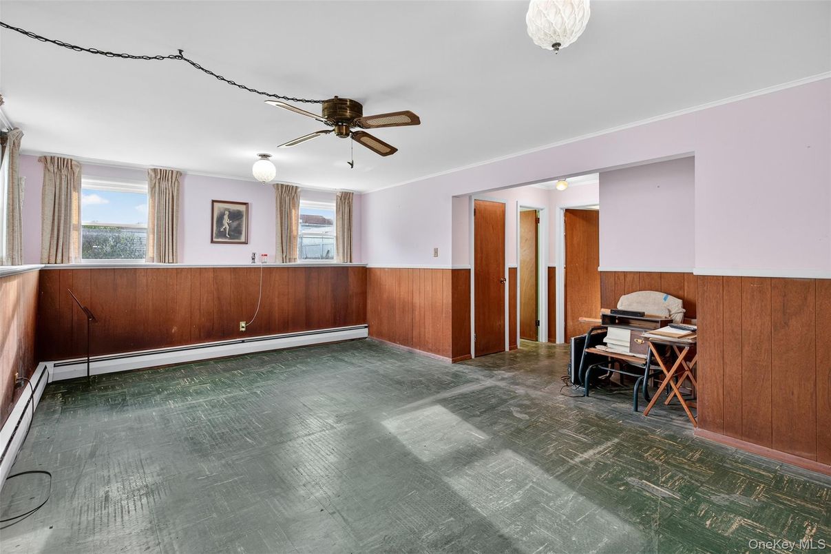 Home Office, Interior, Wooden Walls