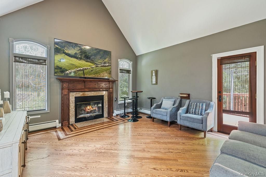 Fireplace, Interior, Wood Texture Flooring