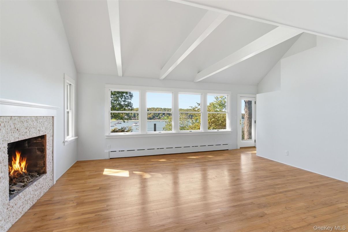 Empty room, Fireplace, Interior, Wood Texture Flooring