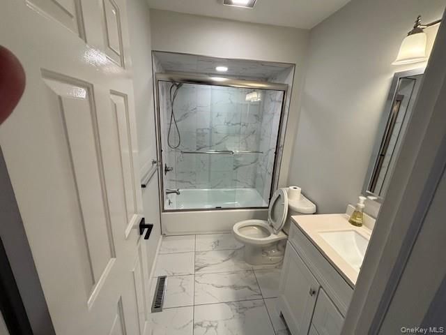 Bathroom, Glass Shower, Interior, Marble, Marble Walls, Recessed Lighting