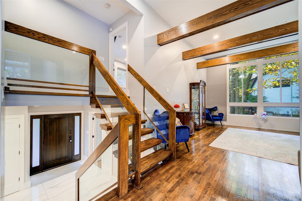 Interior, Recessed Lighting, Wooden Beams, Wood Texture Flooring