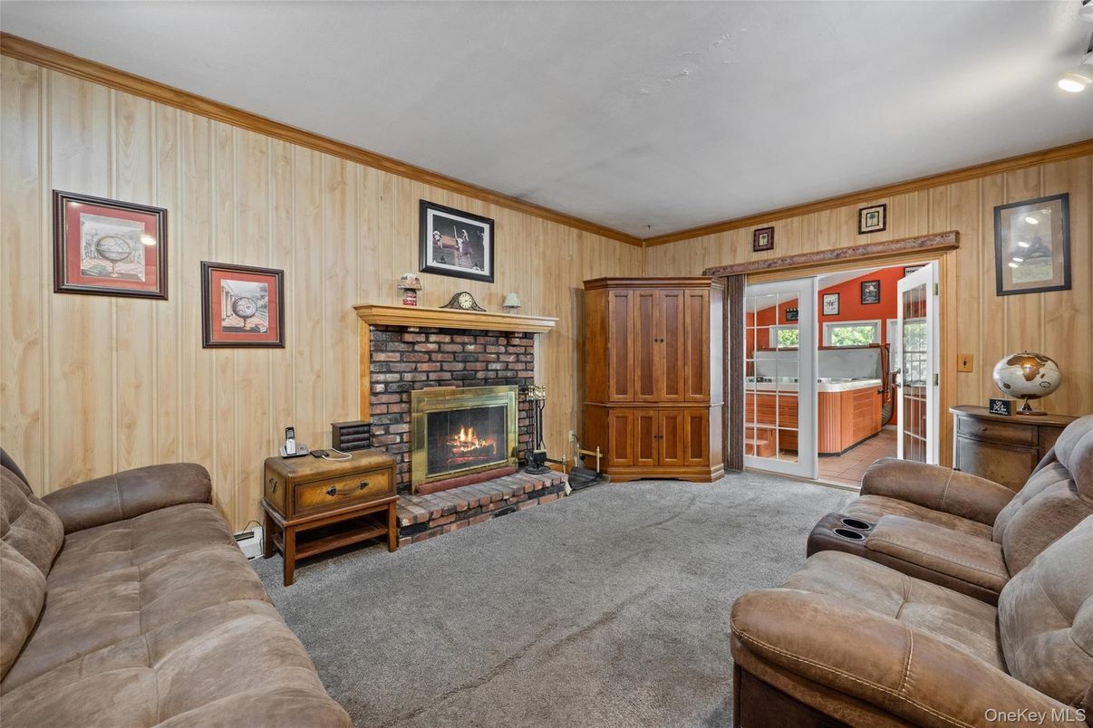 Home Theatre Room, Fireplace, Interior, Living room, Wooden Walls