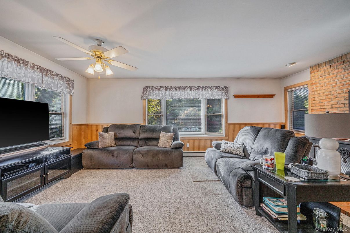 Interior, Living room, Stone Walls