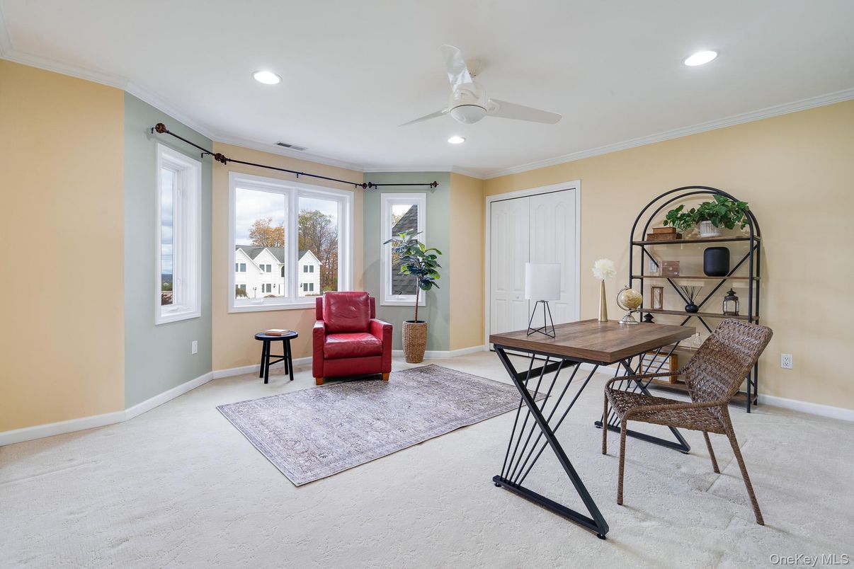 Home Office, Interior, Recessed Lighting